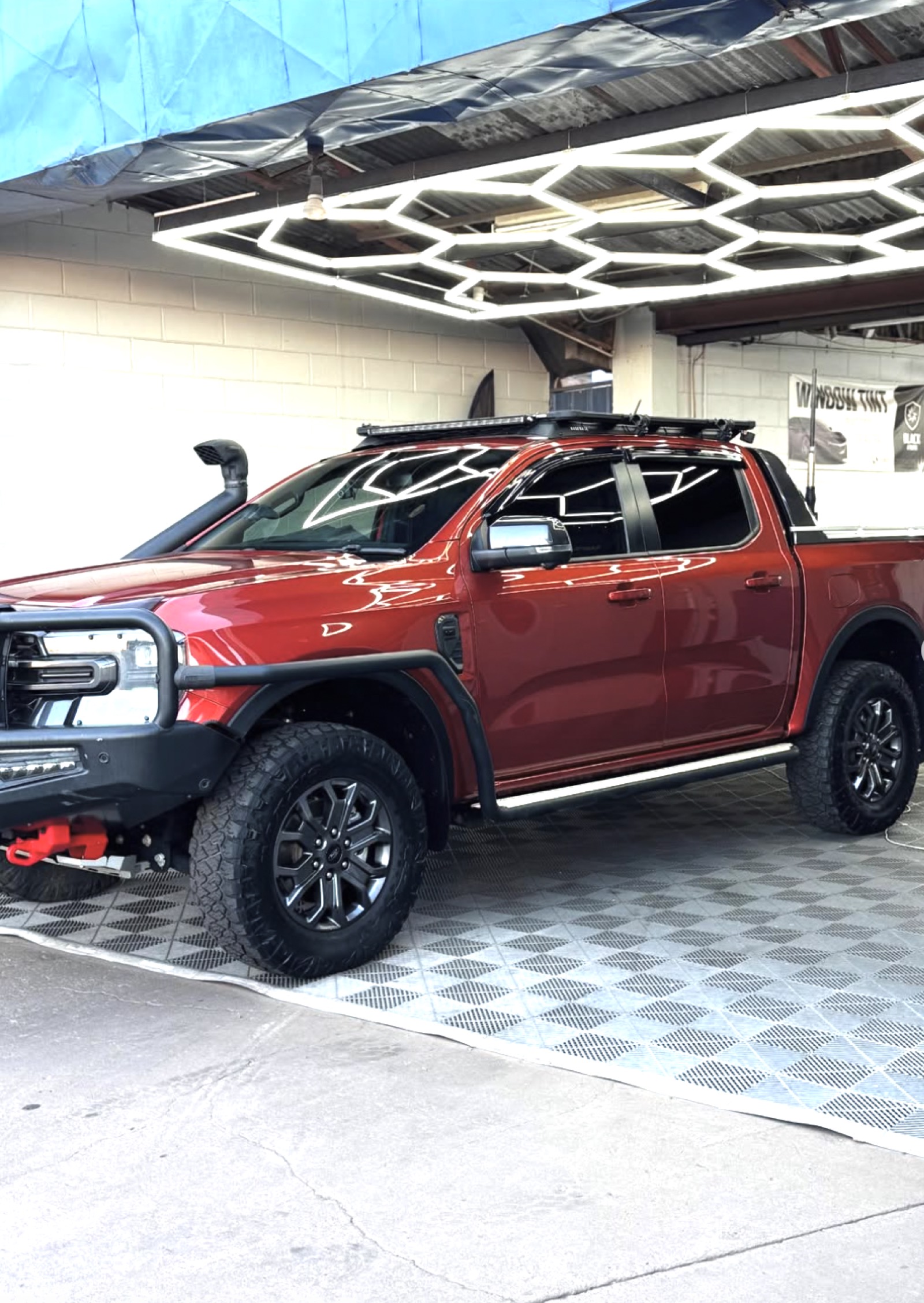 Ford Ranger with fresh dark window tint